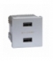 Ładowarka USB K45 USB 2.0 - A 5V DC 2,1A 45×45mm aluminium K126E/8