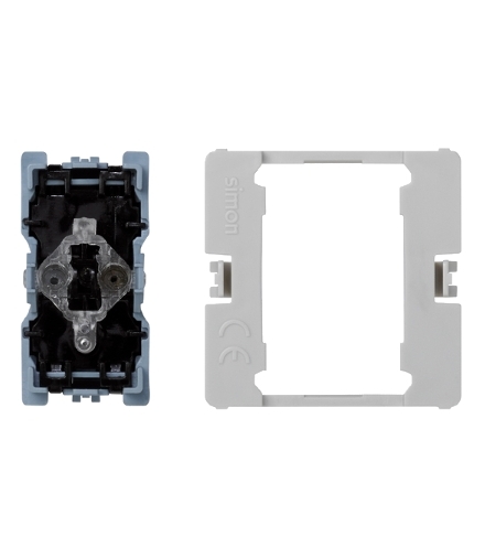 Łącznik uniwersalny (pojedynczy, schodowy) K45 z podświetleniem (mechanizm) 16AX 250V 45×22,5mm K302