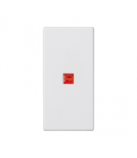 Klawisz K45 z podświetleniem kolor czerwony 45×22,5mm czysta biel K115/9