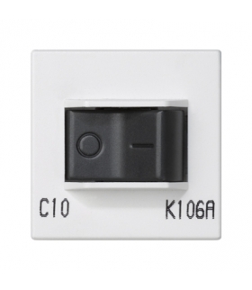 Wyłącznik nadmiarowo-prądowy K45 charakterystyka C 10A 250V 45×45mm czysta biel K106A/9
