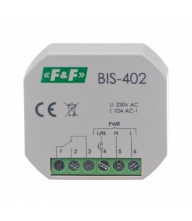 Przekaźnik bistabilny do montażu w puszcze BIS-402