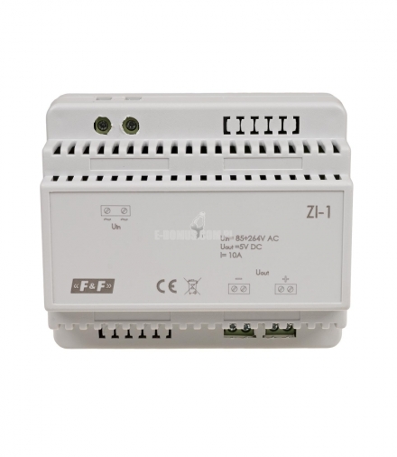 Zasilacz 5V 50W, 10A DIN ZI-1