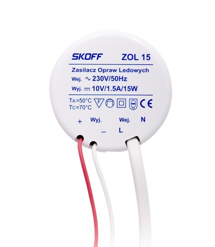 ZOL 15 Zasilacz opraw ledowych Skoff 10V/15W 