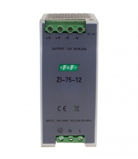 Zasilacz 12V 175W, 14.5A DIN ZI-75-12