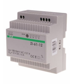 Zasilacz 12V 60W, 5A DIN ZI-61-12