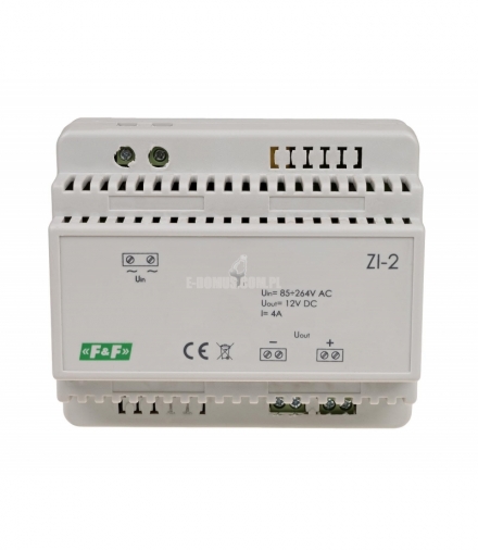 Zasilacz 12V 50W, 4A DIN ZI-2