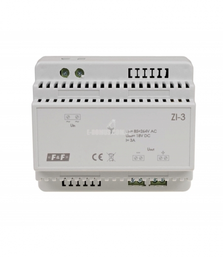 Zasilacz 18V 50W, 3A DIN ZI-3