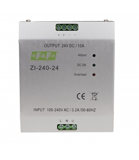 Zasilacz 24V 240W, 10A DIN ZI-240-24