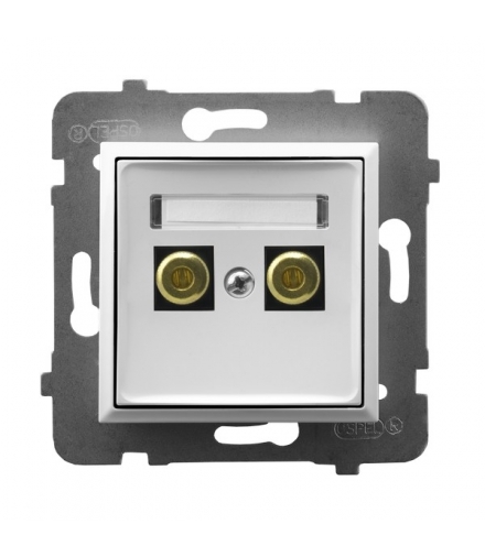 ARIA GGN-1U/m/00 Gniazdo głośnikowe pojedyncze, BIAŁY