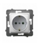 ARIA GP-1USP/m/00 Gniazdo pojedyncze z uziemieniem z przesłonami torów prądowych, BIAŁY