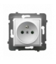 ARIA GP-1UZP/m/00 Gniazdo pojedyncze z uziemieniem z przesłonami torów prądowych, BIAŁY
