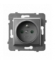ARIA GP-1UZP/m/70 Gniazdo pojedyncze z uziemieniem z przesłonami torów prądowych, SZARY MAT
