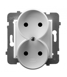 ARIA GP-2UR/m/00 Gniazdo podwójne, BIAŁY