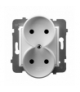 ARIA GP-2UR/m/00 Gniazdo podwójne, BIAŁY
