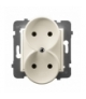 ARIA GP-2UR/m/27 Gniazdo podwójne, ECRU