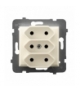 ARIA GP-3U/m/27 Gniazdo potrójne EURO, ECRU