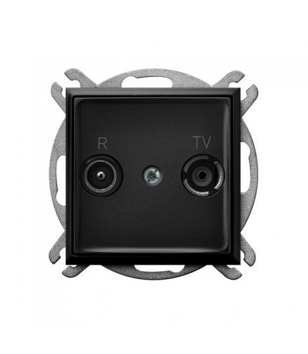 ARIA GPA-10UP/m/33 Gniazdo RTV przelotowe 10-dB, CZARNY METALIK