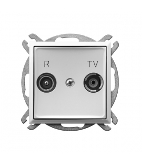 ARIA GPA-16UP/m/00 Gniazdo RTV przelotowe 16-dB, BIAŁY