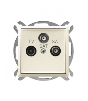 ARIA GPA-U2S/m/27 Gniazdo RTV-SAT z dwoma wyjściami SAT, ECRU