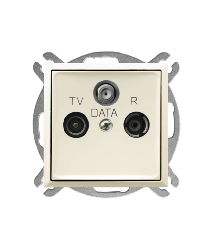 ARIA GPA-UD/m/27 Gniazdo RTV DATA, ECRU