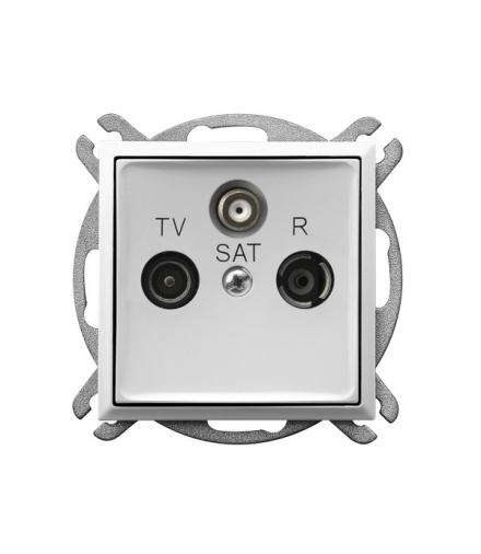 ARIA GPA-USP/m/00 Gniazdo RTV-SAT przelotowe, BIAŁY