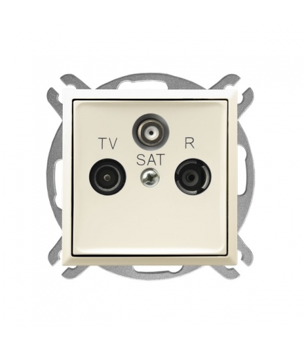 ARIA GPA-USP/m/27 Gniazdo RTV-SAT przelotowe, ECRU