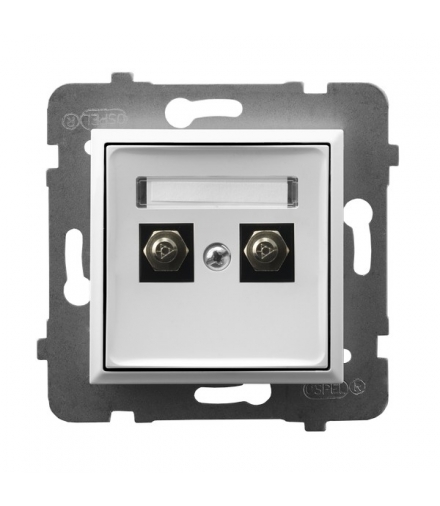 ARIA GPE-2U/m/00 Gniazdo ekwipotencjalne podwójne, BIAŁY