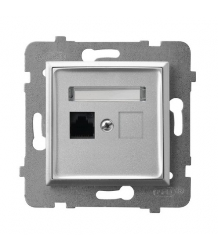 ARIA GPK-1U/K/m/18 Gniazdo komputerowe pojedyncze, kat. 5e MMC, SREBRO
