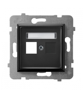 ARIA GPK-1U/p/33 Obudowa gniazda pojedynczego typu Keystone prosta, CZARNY METALIK