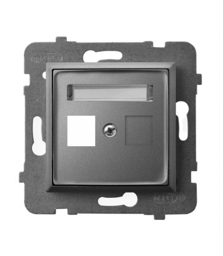 ARIA GPK-1U/p/70 Obudowa gniazda pojedynczego typu Keystone prosta, SZARY MAT