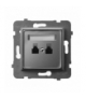 ARIA GPT-2UR/m/70 Gniazdo telefoniczne podwójne równoległe, SZARY MAT