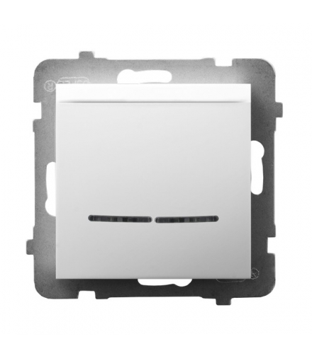 ARIA ŁP-15US/m/00 Łącznik hotelowy z podświetleniem pomarańczowym, BIAŁY