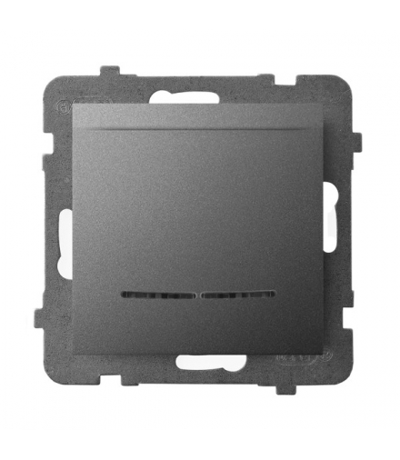 ARIA ŁP-15US/m/70 Łącznik hotelowy z podświetleniem pomarańczowym, SZARY MAT