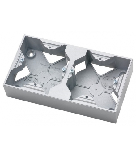 ARIA PNP-2U/18 Puszka instalacyjna podwójna, SREBRO