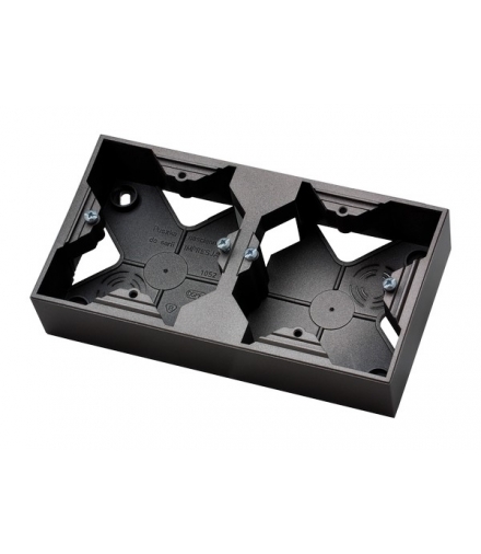 ARIA PNP-2U/33 Puszka instalacyjna podwójna, CZARNY METALIK