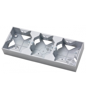 ARIA PNP-3U/18 Puszka instalacyjna potrójna, SREBRO