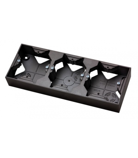 ARIA PNP-3U/33 Puszka instalacyjna potrójna, CZARNY METALIK