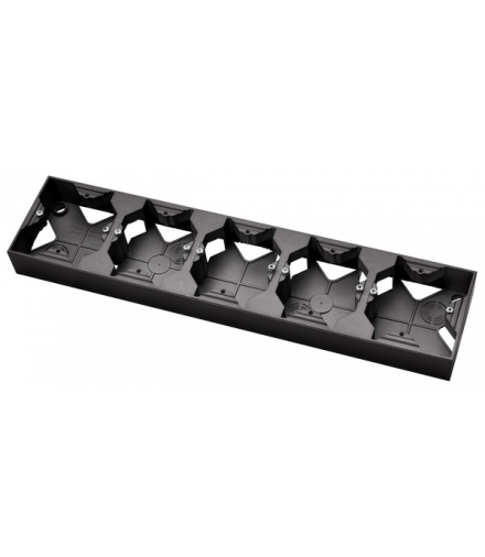 ARIA PNP-5U/33 Puszka instalacyjna pięciokrotna, CZARNY METALIK