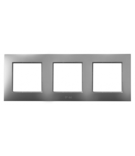 ARIA RH-3U/18 Ramka potrójna IP-44, SREBRO