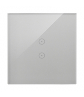 Panel dotykowy 1 moduł 2 pola dotykowe pionowe, srebrna mgła DSTR13/71