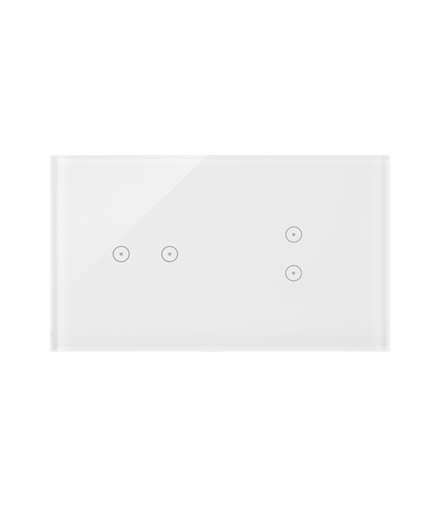 Panel dotykowy 2 moduły 2 pola dotykowe poziome, 2 pola dotykowe pionowe, biała perła DSTR223/70