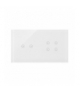 Panel dotykowy 2 moduły 2 pola dotykowe poziome, 4 pola dotykowe, biała perła DSTR224/70