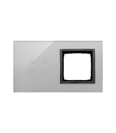 Panel dotykowy 2 moduły 4 pola dotykowe, otwór na osprzęt Simon 54, burzowa chmura DSTR240/72