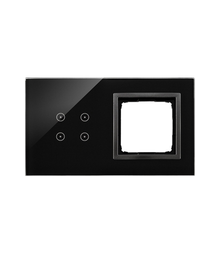 Panel dotykowy 2 moduły 4 pola dotykowe, otwór na osprzęt Simon 54, zastygła lawa DSTR240/73