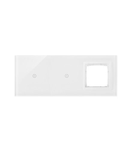 Panel dotykowy 3 moduły 1 pole dotykowe, 1 pole dotykowe, otwór na osprzęt Simon 54, biała perła DSTR3110/70