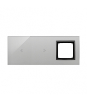 Panel dotykowy 3 moduły 1 pole dotykowe, 1 pole dotykowe, otwór na osprzęt Simon 54, burzowa chmura DSTR3110/72
