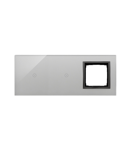 Panel dotykowy 3 moduły 1 pole dotykowe, 1 pole dotykowe, otwór na osprzęt Simon 54, burzowa chmura DSTR3110/72