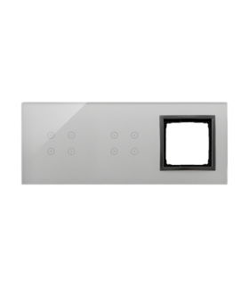 Panel dotykowy 3 moduły 4 pola dotykowe, 4 pola dotykowe, otwór na osprzęt Simon 54, burzowa chmura DSTR3440/72
