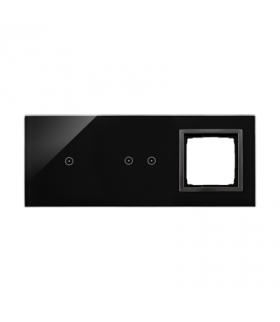 Panel dotykowy 3 moduły 1 pole dotykowe, 2 pola dotykowe poziome, otwór na osprzęt Simon 54, zastygła lawa DSTR3120/73