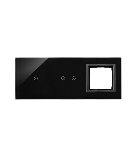 Panel dotykowy 3 moduły 1 pole dotykowe, 2 pola dotykowe poziome, otwór na osprzęt Simon 54, zastygła lawa DSTR3120/73